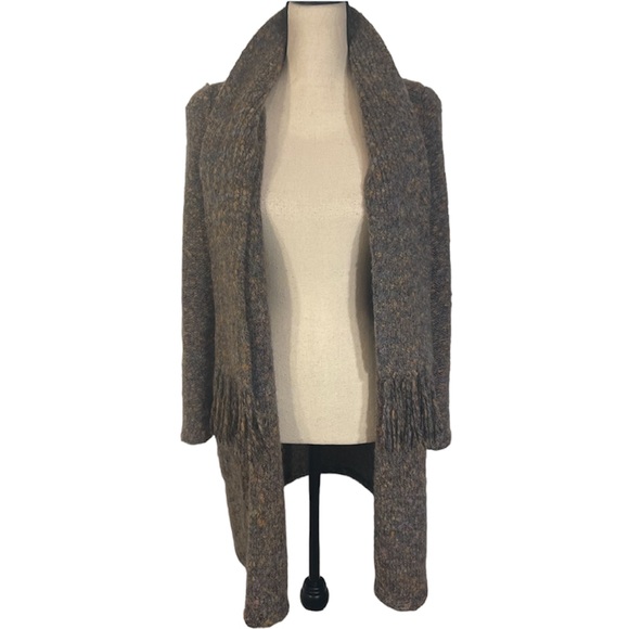 Vintage I.B.Diffusion Mohair Blend Attached Scarf Longline Sweater Size Medium - Picture 8 of 16